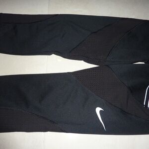 Nike Pro Leggings Womens Small Black Breathable HYPERCOOL Mesh Yoga Gym Pants